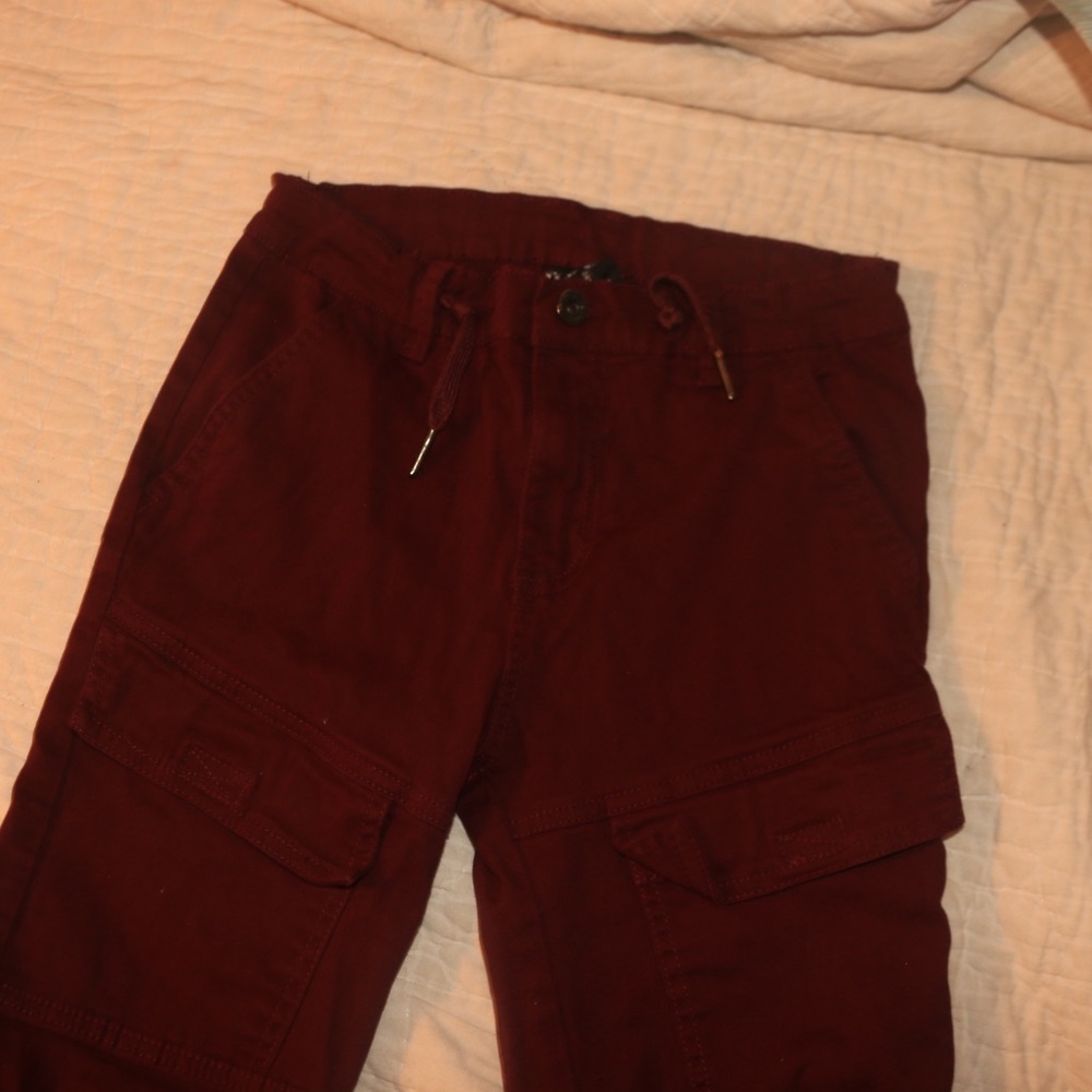 🦋 Ring of Fire Like New Boy’s Red Burgundy Pants - Picture 3 of 8